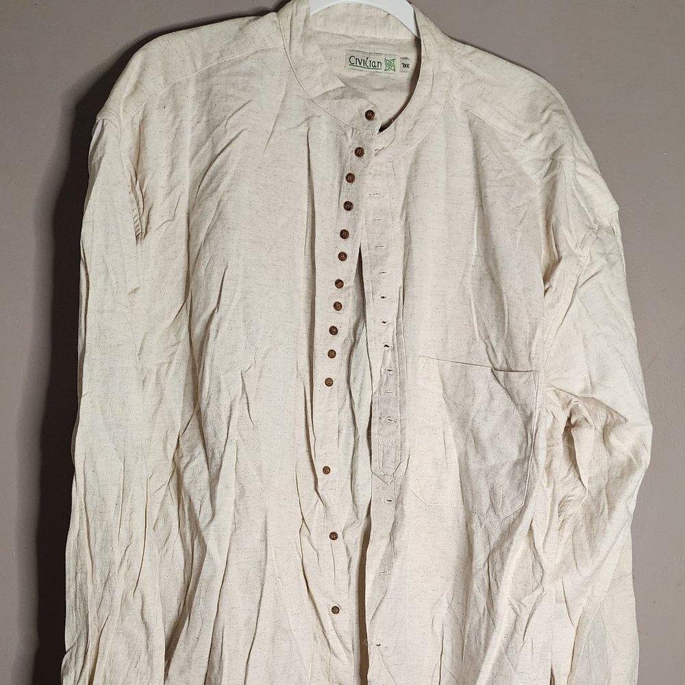 Civilian Heritage Cotton and Flax Blend Shirt from Ireland